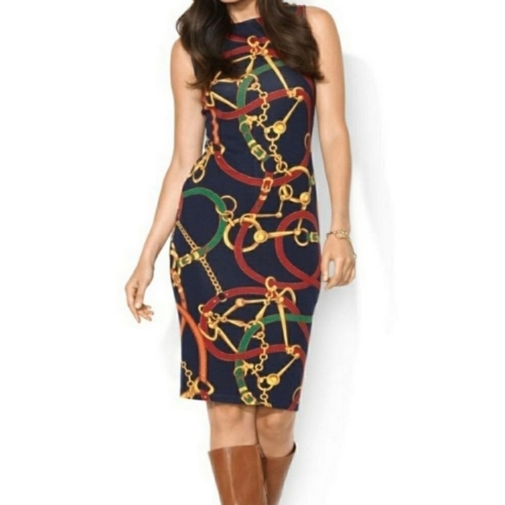Ralph Lauren Equestrian Print Dress